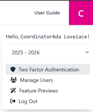 Link to manage users